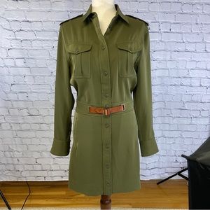 Rag & Bone Caroline Belted Long Sleeve Military Mini Dress